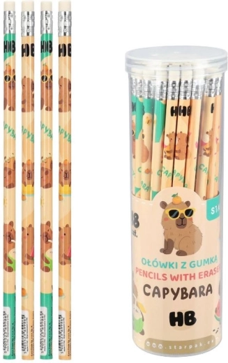 Ceruzka HB s gumou Kapybara - 1 kus