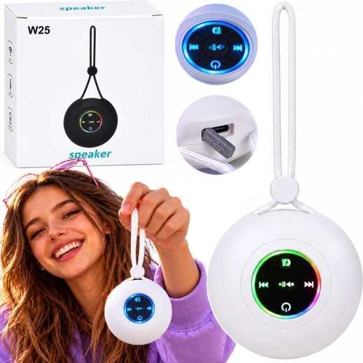 Prenosný závesný Bluetooth reproduktor s RGB podsvietením