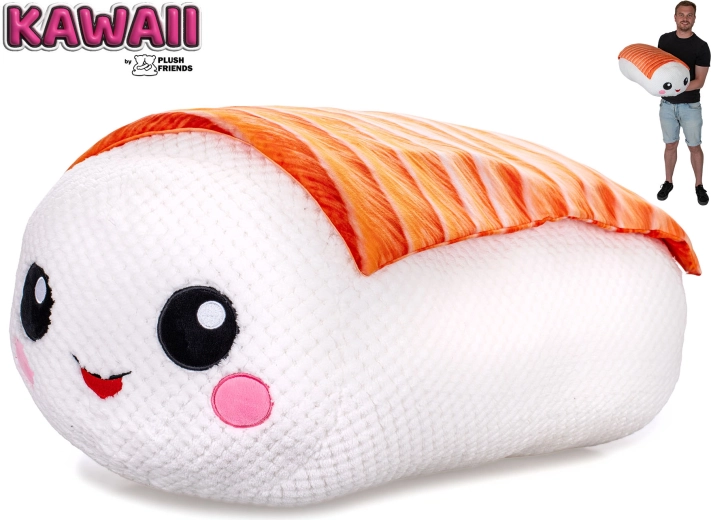 Plush Friends Kawaii plyšové sushi nigiri losos 60 cm