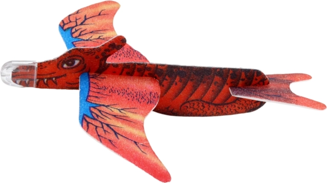 Penaové lietadlo dinosaurus červené
