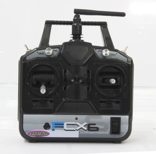 Jamara vysielač FCX6 2,4 GHz, plyn vpravo (B-stock) - 1 kus