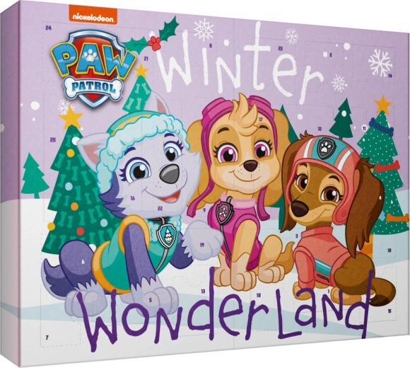 Adventný kalendár Tlapková patrola Winter Wonderland – kozmetika pre dievčatá