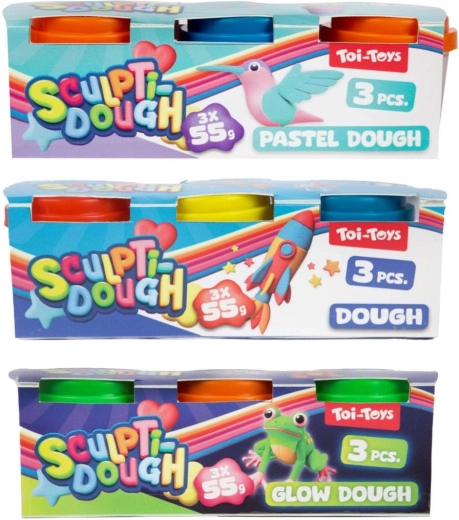 Modelína 3×55 g v kelímkoch, 3 druhy, od 12 mesiacov