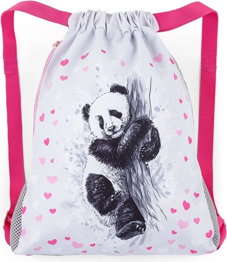 Bagmaster školské vrecko na prezuvky a telocvik panda