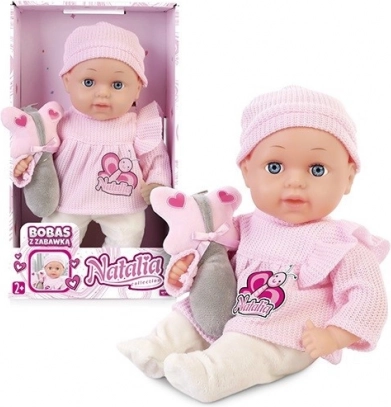 Bábika NATALIA bábätko 33 cm s hračkou
