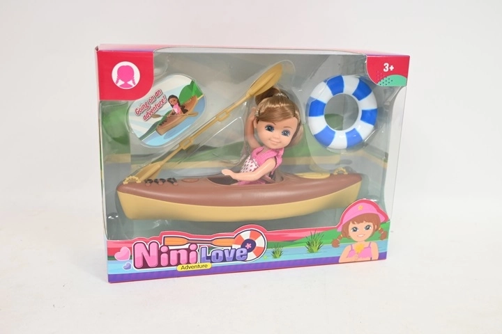 Bábika Nini Love v kajaku 13 cm