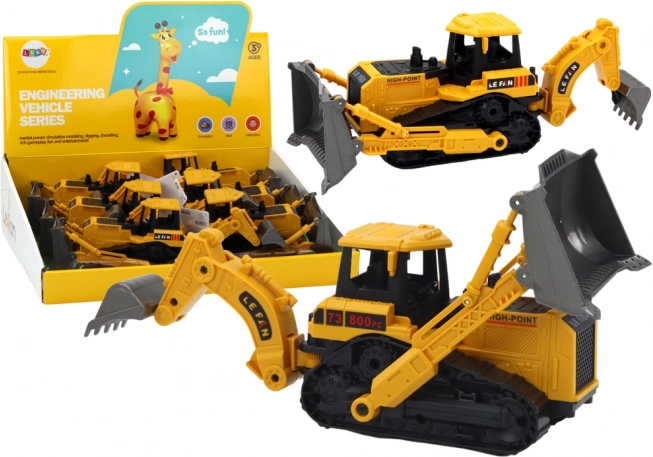 Caterpillar bager Stavebné vozidlo 2 lyžice žltá