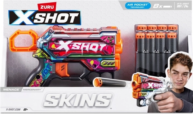 ZURU X-Shot Skins Menace Mercenary penový blaster pre deti