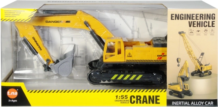 Stavebný pásový bager 1:55 s kovovými prvkami