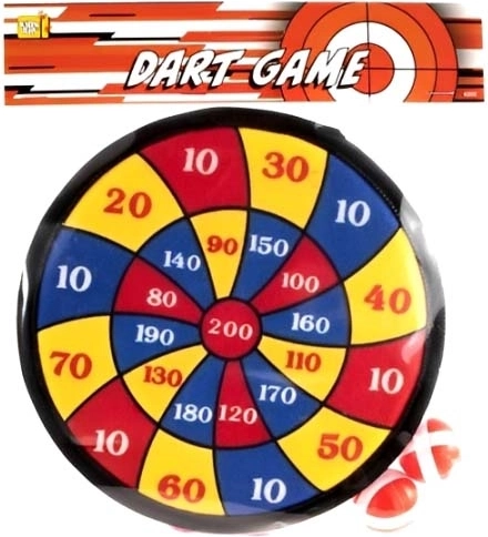 Terč na suchý zips 20 cm s 2 loptičkami