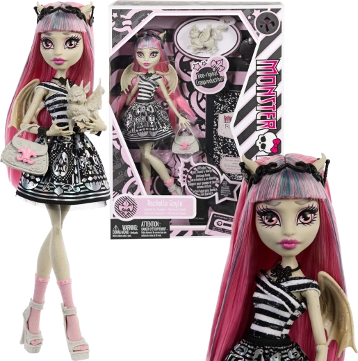 Monster High bábika Rochelle Goyle 26 cm Creeproduction s doplnkami a miláčikom Roux