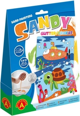 Pieskové maľovanie s brokátom ALEXANDER – kreatívna sada pre deti