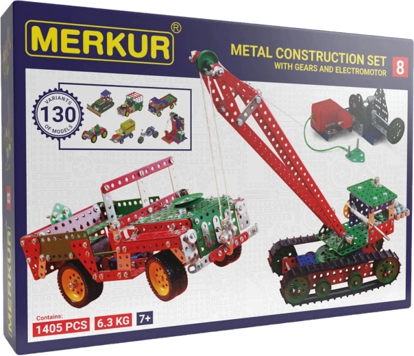Merkur M8 veľká kovová stavebnica 1414 dielikov