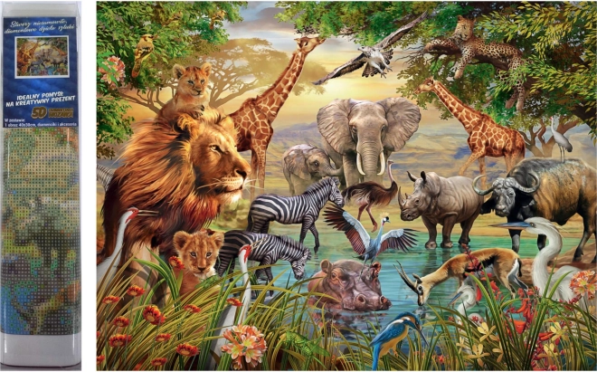 Norimpex diamantové maľovanie Safari pri rieke