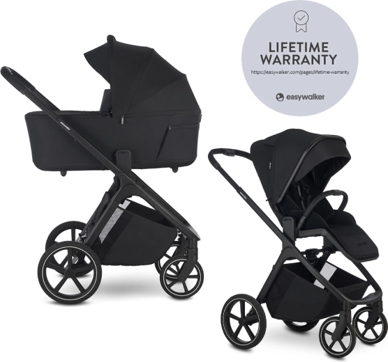 Easywalker kombinovaný kočík Zoey Go Pure Black
