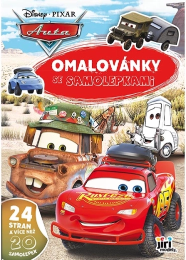 Omaľovánky A4 so samolepkami Autá
