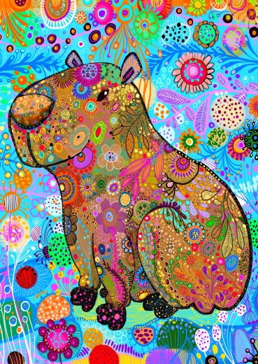 Enjoy puzzle vzorovaná kapybara 1000 dielikov