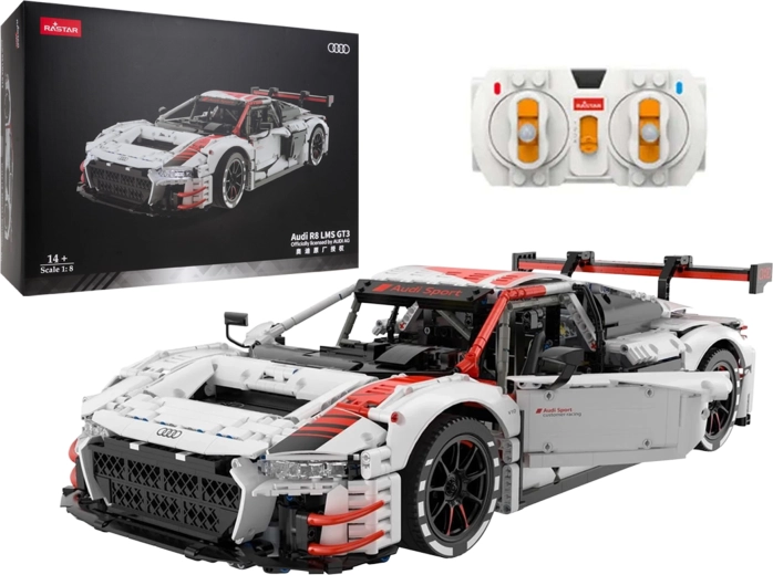 Stavebnica modelu auta RASTAR Audi R8 LMS GT3 1:8 biela