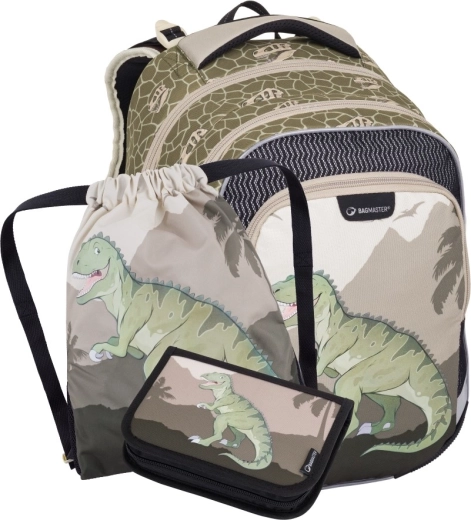 Bagmaster lumi 24 c malý školský set pre prvákov s dinosaurom