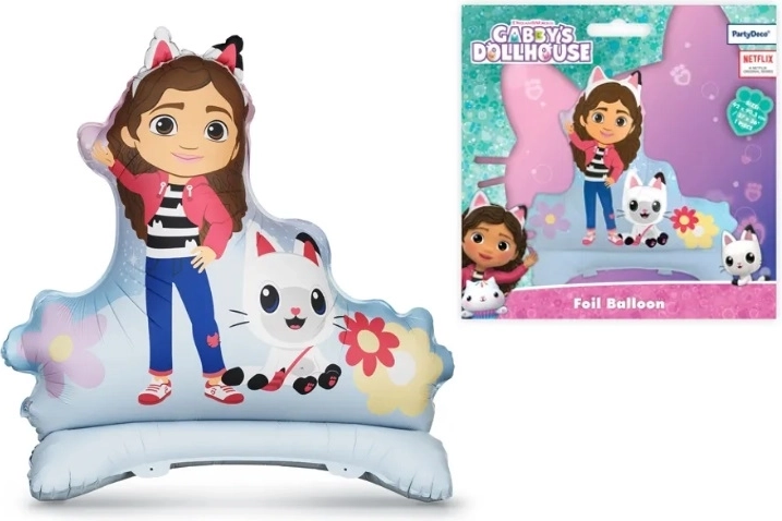 Stojaci fóliový balónik Gabby’s Dollhouse (Koci Domek Gabi) 92 × 90,5 cm - 1 kus
