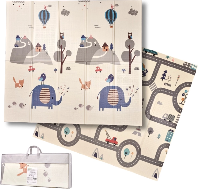 Skladacia penová vzdelávacia podložka ulica/les