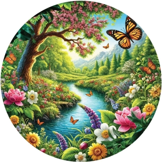Okrúhle puzzle Monarchova záhrada 570 dielikov