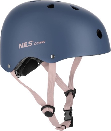 Prilba NILS Extreme na korčuľovanie a cyklistiku – modrá – XS (48–52 cm)