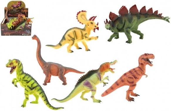 Sada plastových dinosaurov 25–32 cm, 6 figúrok v boxe