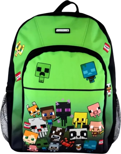 Školský batoh Minecraft postavičky 21 l čierno-zelený 42 cm