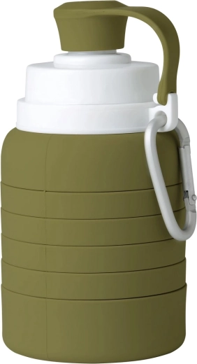 Mininor skladacia silikónová fľaša moss green