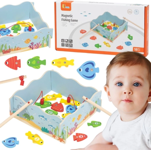 Drevená magnetická hra rybárčenie VIGA