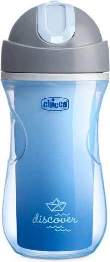 Chicco termohrnček Sport so slamkou modrý 266 ml