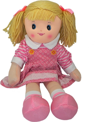 Látková bábika s copíkmi 60 cm