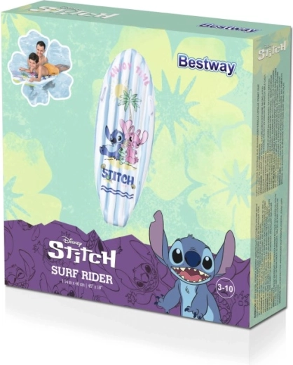 Nafukovací surfovací plavák DISNEY Stitch 114 × 46 cm s úchytmi