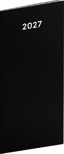 Notique vreckový diár čierny 2027 (8 × 18 cm)