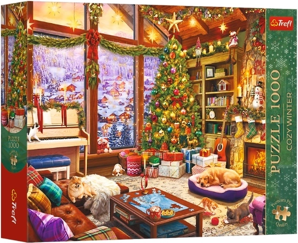 Vianočné puzzle premium plus „Świąteczny wieczór“ 1000 dielikov