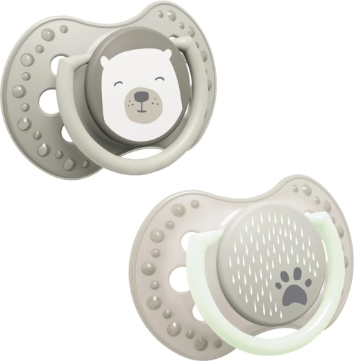 LOVI dynamický silikónový cumlík Buddy bear 0–6 m, 2 ks