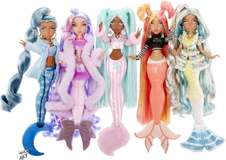 Bábika MERMAZE Mermaidz morská panna – pyžamová párty