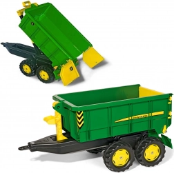 Veľká dvojosová vyklápacia prívesná vlečka JOHN DEERE pre traktory Rolly Toys