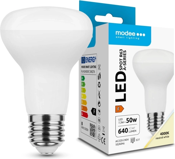 Modee LED bodová žiarovka R63 7,3 W E27, 640 lm, neutrálna biela