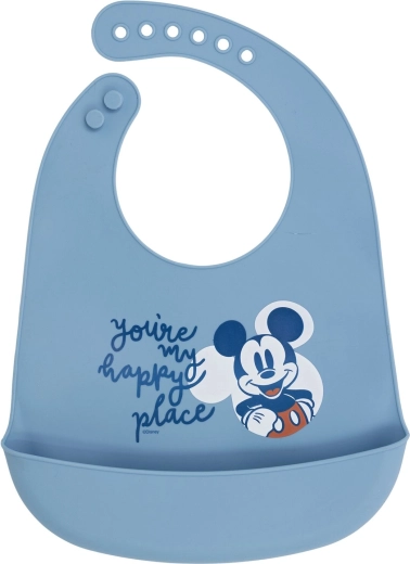 Mickey Mouse silikónový podbradník Full of Smiles 30 cm