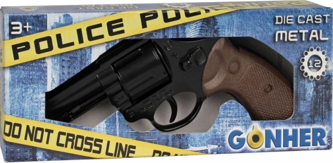 Kovový policajný revolver na 12 nábojov GONHER
