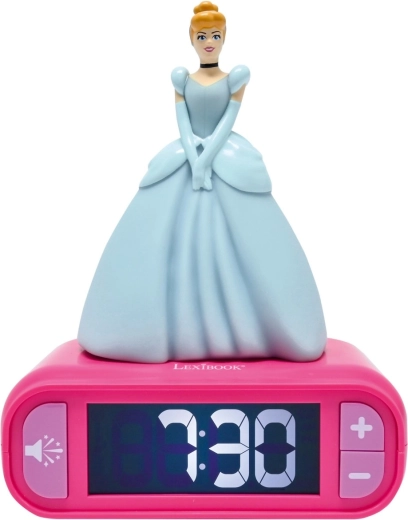 Detský budík s 3D nočným svetlom DISNEY Princezná Popoluška