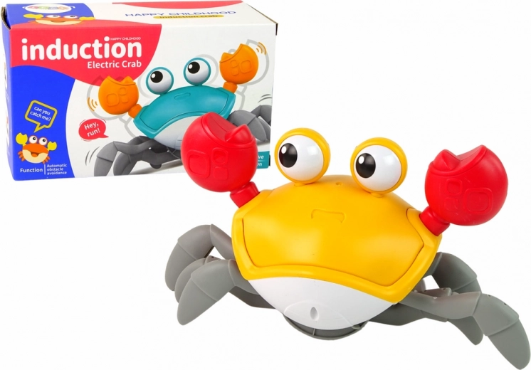 Interaktívny pohyblivý krab s melódiami oranžový