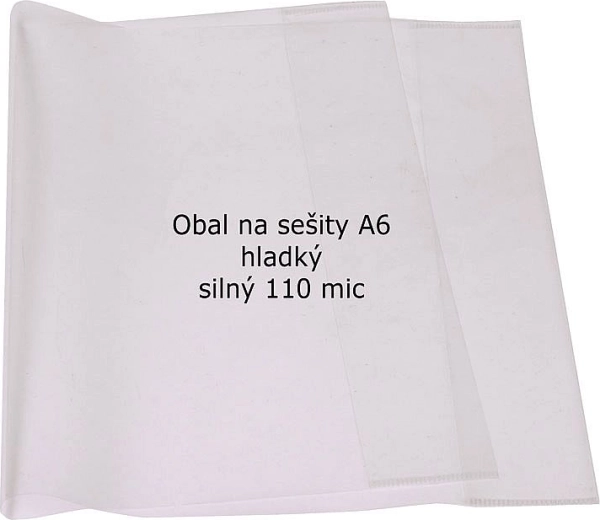 Obaly na zošity A6, 110 mikrónov, sada 10 ks