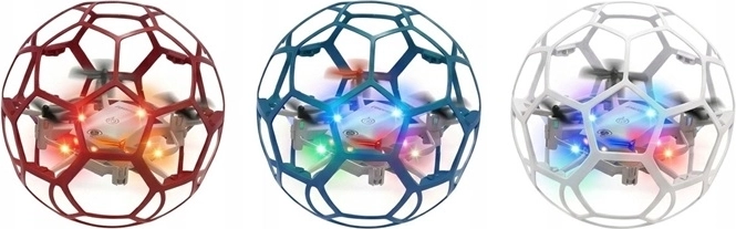 Mini RC dron v tvare lietajúcej gule s LED osvetlením