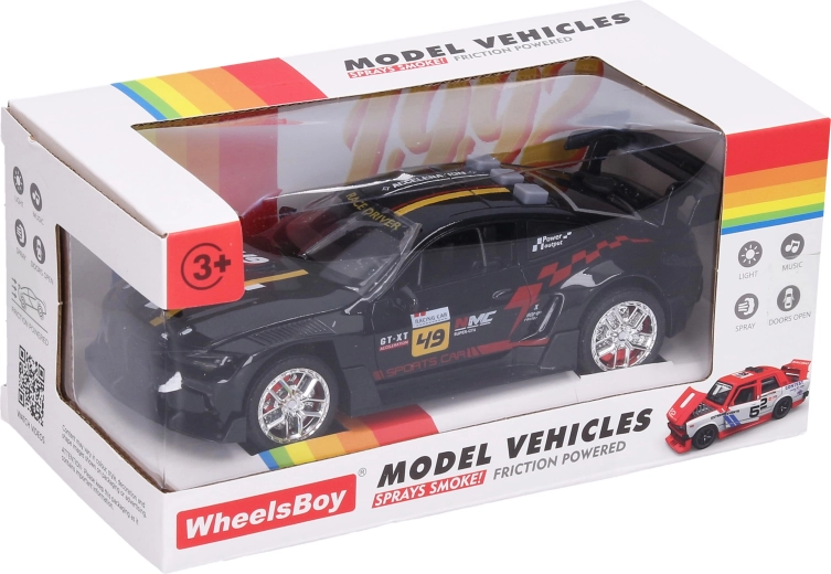 Auto so svetelnými, zvukovými a dymovými efektmi 17 cm – 1 kus