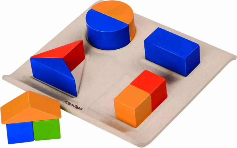 PlanToys skladanie zlomkových tvarov