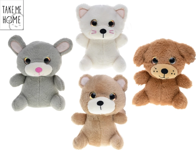 Plyšové zvieratko Take Me Home 15 cm – pes, mačka, medveď alebo králik