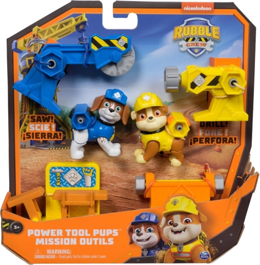 Rubble a jeho partia – sada figúrok Power Tool Pups